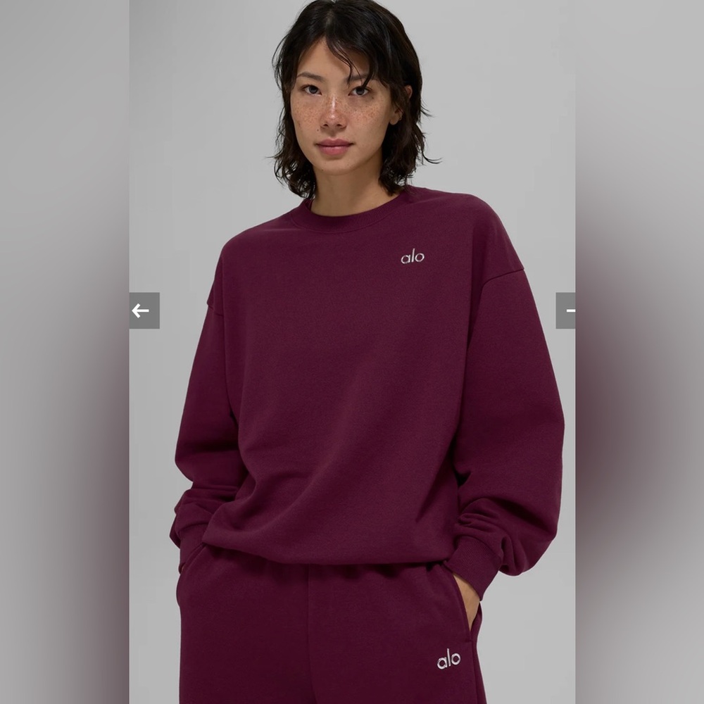 Alo Yoga Large Burgandy Accolade Sweatshirt. 💕⚡️